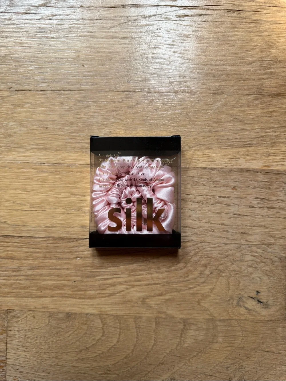 Suncdelv Silk Pink Hair Scrunchies